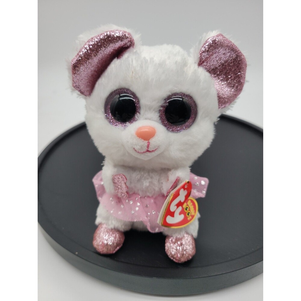 2022 Ty Beanie Boos Nina 6" Ballerina Mouse Plush Pink Tutu With Tags